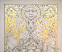 Innenarchitektur,  Wolfgang Harms  Wandmalerei,